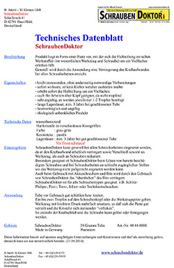 Technisches Datenblatt SchraubenDoktor 26 09 2014 German thumb